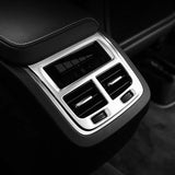 Rear AC Outlet Carbon Fiber Frame for Volvo XC60 18-23 Car Interior Accessory LINGLUYANG