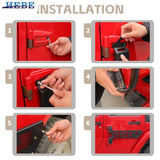 Rear Door Protection Frame for Jeep Wrangler JK JL Car Interior Accessory HEBE