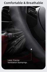 Breathable Leather Steering Wheel Cover for Honda