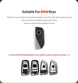 Aluminum Alloy Goatskin Car Key Case Cover for BMW G38 G12 F49 i20 G07 G08 1 5 7 Series x1 x5 x7 ix XM i7 M760 Keychain Car K