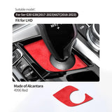 For BMW 5 Series G30 G38 6GT Center Console Gear Shift Panel Trim Sticker Car Premium Interior Accessories Made of Alcantara