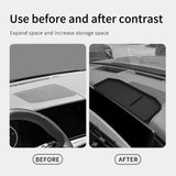 Hyundai Santa Fe 2024 2025 Car Dashboard Storage Box Display Screen Rear Tray Organizer Accessories Tidying Black Dash Access