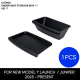 For Tesla New Model Y 2025 Launch Juniper Under Seat Storage Box Drawder With Lids ABS Interior Accessories