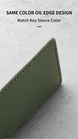 Goatskin Car Card Key Protective Cover NFC Induction Card Key Case All Car Card Key Universal Protective Cover Keychain