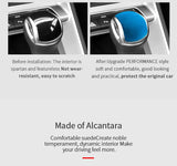 For Audi Q3 Q2 A1 Sport Gear Shift Knob Boot Decorative Trim Sticker Car Premium Interior Tuning Accessories Made of Alcantar