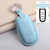 Car Key Case Cover for Geely New Coolray 2023-2025 X6 Emgrand Global Hawk GX7 PU Leather Car Keychain
