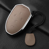 5 Button Aluminum Alloy Goatskin Car Key Case Cover For Trumpchi GAC 2021 Empow J11 J12 J13 J14 J15 J16 GS8 Keychain Accessories