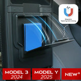 for Tesla Model Y Launch 2025 Model 3 Highland 2024 Armrest Hidden Magnetic Storage Box ABS Car Interior Accessories Gadgets