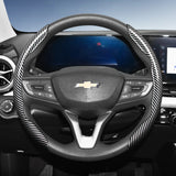 Carbon Fiber Texture Steering Wheel Cover for Chevy Silverado