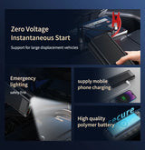 Portable 12V Jump Starter & Power Bank 2-in-1, Explosion-Proof Battery Jump Starter MINUS TWO