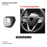 For BMW G-Chassis Carbon Fiber Car Steering Wheel Airbag Trim Protection Cover