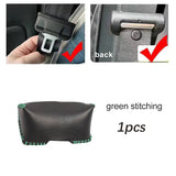 Leather Seat Belt Buckle Cover Universal Protector Car Interior Accessory LINGLUYANG 1pcs green B