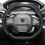 Carbon Fiber Leather Wheel Cover for Peugeot 207 208 Car Interior Accessory Hocasen