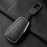 Aluminum Alloy Goatskin Car Key Case Cover For Changan Eado Unit CS35plus CS55plus CS75plus Car Key Protection Shell Accessories