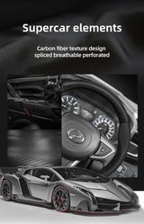 Breathable Carbon Fiber Steering Cover for Perodua Car Interior Accessory Hocasen