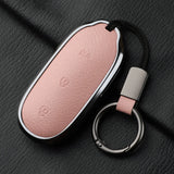 Metal and Leather Car Key Case Cover for Li Auto L7 L8 L9 Max Leading Ideal Li Auto 2023 2024