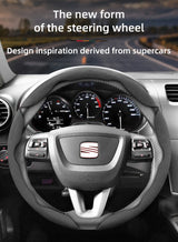 Anti-Slip Suede Steering Cover for Seat Models Car Interior Accessory Hocasen