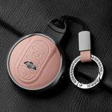 Metal and Leather Car Key Case Cover for Bmw Mini