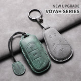 Car Remote Key Case Cover For Voyah Free Dream Phev i-Land 2024 Sheep Suede Key Case Shell Fob Protective Keychains Accessori