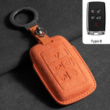 Suede Car Key Case Cover For Land Rover Range Rover Sport Evoque Velar Discovery 5 Sport