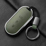 Aluminum Alloy Goatskin Car Key Case Cover For HUAWEI Aito M5 M7 2022 Car Key Case Protect Fob