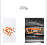 For Audi C8 A6 A7 S6 S7 (2019-2025) Made of Alcantara Seat Adjustment Buttons Panel Trim Sticker Car Interior Tuning Accessory
