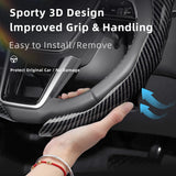 Wave Carbon Fiber Wheel Cover for Audi Car Interior Accessory Hocasen
