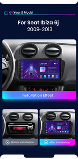 9-Inch Touchscreen Android Head Unit for Seat Ibiza 2009–2013 Android Head Unit JIUYIN