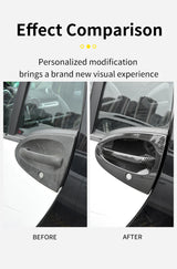Carbon Fiber Door Handle Cover Smart 451 Fortwo Car Interior Accessory GMUNI