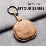 Car Remote Key Case Cover Shell For Jetour Freedom T1 Jetour Freedom T2 Traveller Sheep Suede Key Bag Cover Keychain Protecto