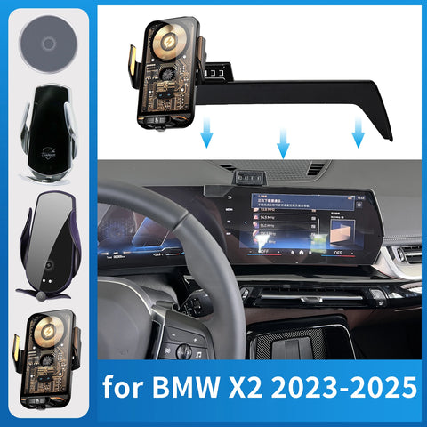 Wireless Charging Phone Mount for BMW X2 2023–2025 Car Phone Holder OEM