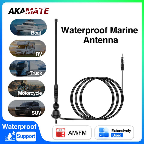 Flexible Marine Radio Antenna FM AM Signal Booster Car Interior Accessory AKAMATE