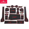 Car Gate Slot Cup Mat for ISUZU D-MAX 2021 - 2024 DMAX Anti-Slip Door Groove Pad Interior Accessories Non-Slip Coaster