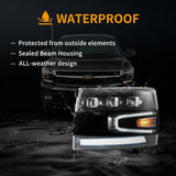 LED Matrix Projector Headlights for Silverado 07-13 Car Interior Accessory Vland