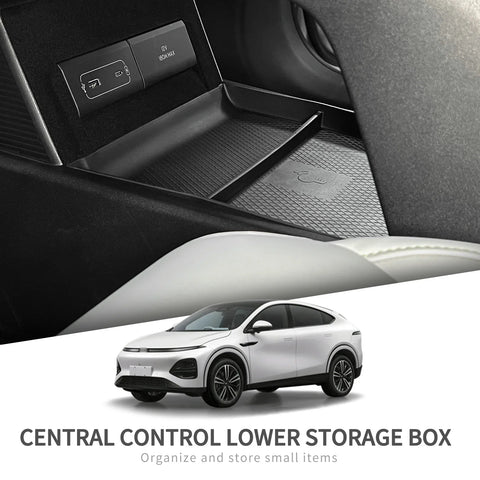 Center Console Storage Box for Xpeng G6 2023 2024 Car Central Lower Layer Tray TPE Organizer Accessories Tidying Interior Acc