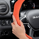 Premium Suede Snap-On Steering Wheel Cover for Dacia Car Interior Accessory Hocasen