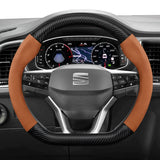 Non-Slip Suede Matte Carbon Cover for Seat Leon Arona