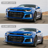 Black LED Projector Headlights for Chevy Camaro 2019 Headlight Assembly VLAND