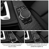 For BMW 3er F30 F31 F35 3GT F34 4e F32 F33 4er F36 Car Multimedia Panel Sticker Anti Scratch Carbon Fiber Interior Accessorie