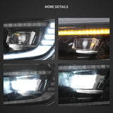 LED Projector Headlights w/Animation for Camaro 2016-2024 LED Ambient Light VLAND