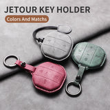 Car Remote Key Case Cover Shell For Jetour Freedom T1 Jetour Freedom T2 Traveller Sheep Suede Key Bag Cover Keychain Protecto