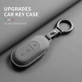 Leather Car Key Case Cover LEAPMOTOR B10 C01 C11 Original Color Remote Key Bag Shell Keychain Accessories Car Key Case Cover