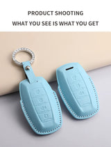 Leather car remote key case for 3 Great Wall models