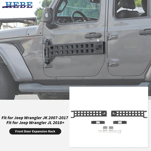 Front Door Rack Expansion for Jeep Wrangler JK JL Car Interior Accessory HEBE