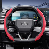 Sports Suede Steering Wheel Cover for Audi Models