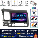 2K QLED Android 15 Head Unit for Honda Civic 2005-2012