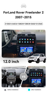 Android 14 Dual Screen Multimedia System for Land Rover Freelander 2