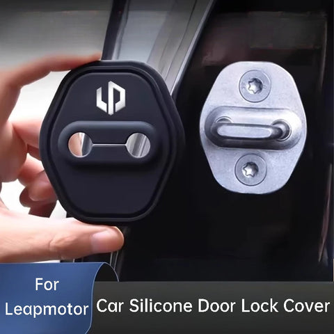 For Leapmotor B10 B01 C10 C01 C11 C16 T03 Car Silicone Door Lock Cover Anti Vibration Buffer Pad PROTECTIVE ACCESSORIES Car S