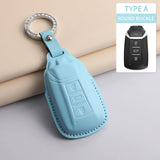 Leather Car Key Case Cover For DFSK DongFeng 580 F507 Aeolus AX7 GS PU Car Remote Key Bag Case Shell Protecter Keychain Holder