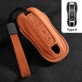 Suede Car Key Case Cover for Porsche Cars